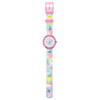 Montre FLIK FLAK x Monbento enfant cadran blanc bracelet pet recycle rose - vue VD1