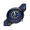 Montre FLIK FLAK x Monbento enfant cadran bleu bracelet pet recycle bleu - vue V2