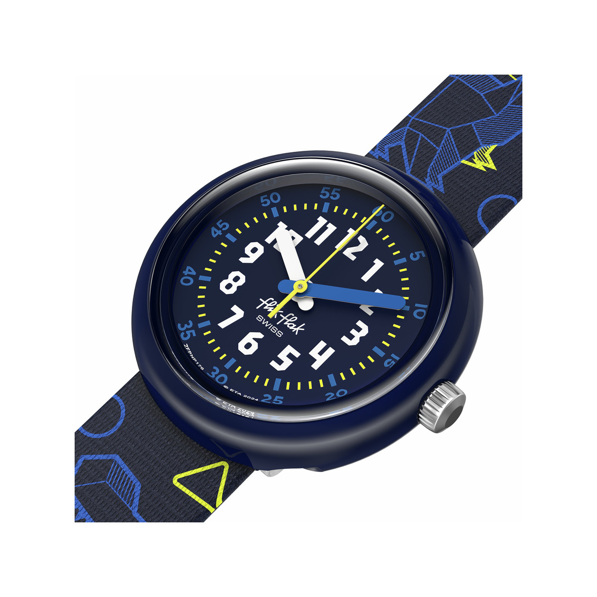 Montre FLIK FLAK x Monbento enfant cadran bleu bracelet pet recycle bleu - vue 2