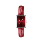Montre TISSOT SRV femme cadran rouge bracelet cuir rouge - vue 1