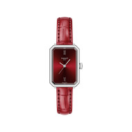 Montre TISSOT SRV femme cadran rouge bracelet cuir rouge