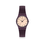 Montre SWATCH essentials femme cadran gris bracelet plastique prune - vue 1
