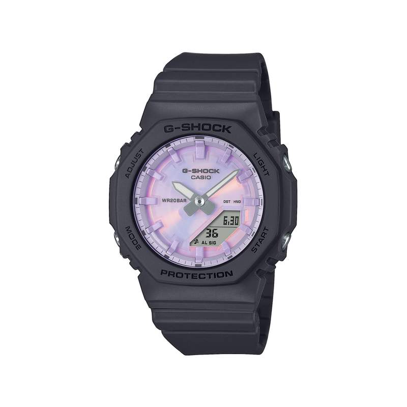 Montre G-SHOCK série gma-p2102 mixte cadran violet bracelet resine noir - vue 1