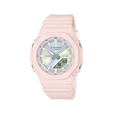 G-SHOCK-horloge uit de GMA-P2103-serie, uniseks, grijze wijzerplaat, roze kunststof band - afbeelding 1