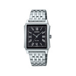 Montre CASIO timeless collection mixte cadran noir bracelet acier inoxydable - vue 1