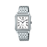 Montre CASIO Timeless collection mixte cadran blanc bracelet acier inoxydable - vue 1