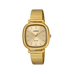 Montre CASIO Timeless collection mixte cadran doré bracelet acier inoxydable doré - vue 1