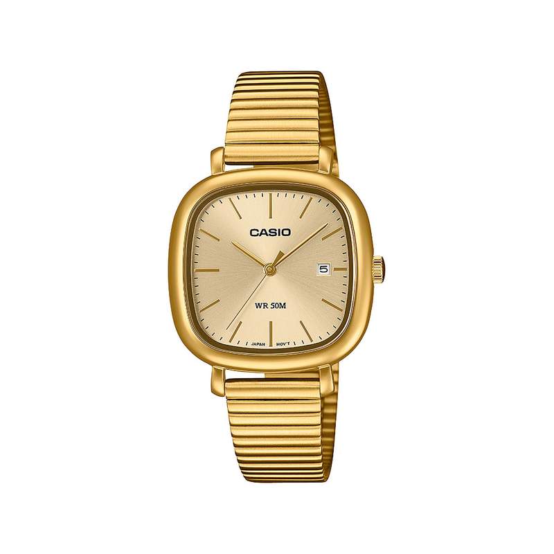 Montre CASIO Timeless collection mixte cadran doré bracelet acier inoxydable doré - vue 1