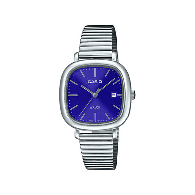Montre CASIO Timeless collection mixte cadran bleu bracelet acier inoxydable
