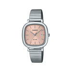 Montre CASIO Timeless collection mixte cadran rose bracelet acier inoxydable - vue 1