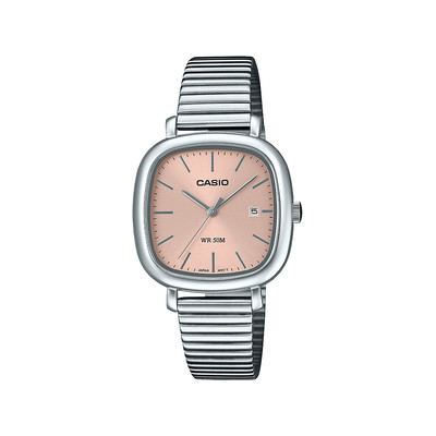Montre CASIO Timeless collection mixte cadran rose bracelet acier inoxydable