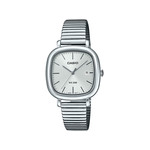 Montre CASIO Timeless collection mixte cadran gris bracelet acier inoxydable - vue 1