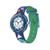 Montre FLIK FLAK Classroom Creations enfant cadran blanc bracelet pet recycle bleu - vue V1