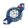 Montre FLIK FLAK Classroom Creations enfant cadran blanc bracelet pet recycle bleu - vue V2