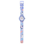 Montre FLIK FLAK Classroom Creations enfant cadran vert bracelet pet recycle bleu - vue D1