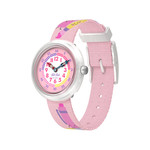 Montre FLIK FLAK Classroom Creations enfant cadran bleu bracelet pet recycle rose - vue 1