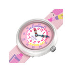 Montre FLIK FLAK Classroom Creations enfant cadran bleu bracelet pet recycle rose - vue 2