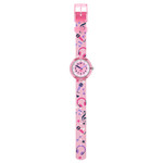 Montre FLIK FLAK Classroom Creations enfant cadran rose bracelet pet recycle rose - vue D1