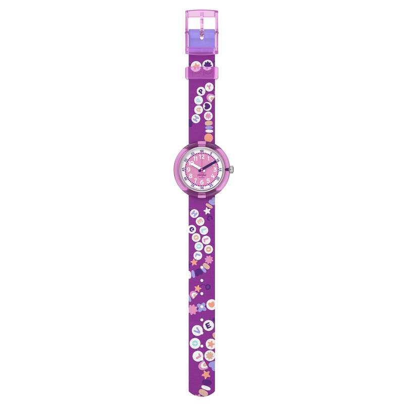 Montre FLIK FLAK Classroom Creations enfant cadran violet bracelet pet recycle violet - vue D1