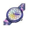 Montre FLIK FLAK Classroom Creations enfant cadran noir bracelet pet recycle bleu - vue V2