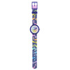Montre FLIK FLAK Classroom Creations enfant cadran noir bracelet pet recycle bleu - vue VD1