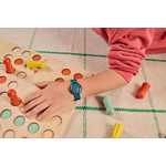 Montre FLIK FLAK Classroom Creations enfant cadran bleu bracelet pet recycle bleu - vue porté 2