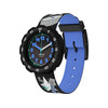 Montre FLIK FLAK Classroom Creations enfant cadran blanc bracelet pet recycle noir - vue V1