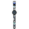 Montre FLIK FLAK Classroom Creations enfant cadran blanc bracelet pet recycle noir - vue VD1