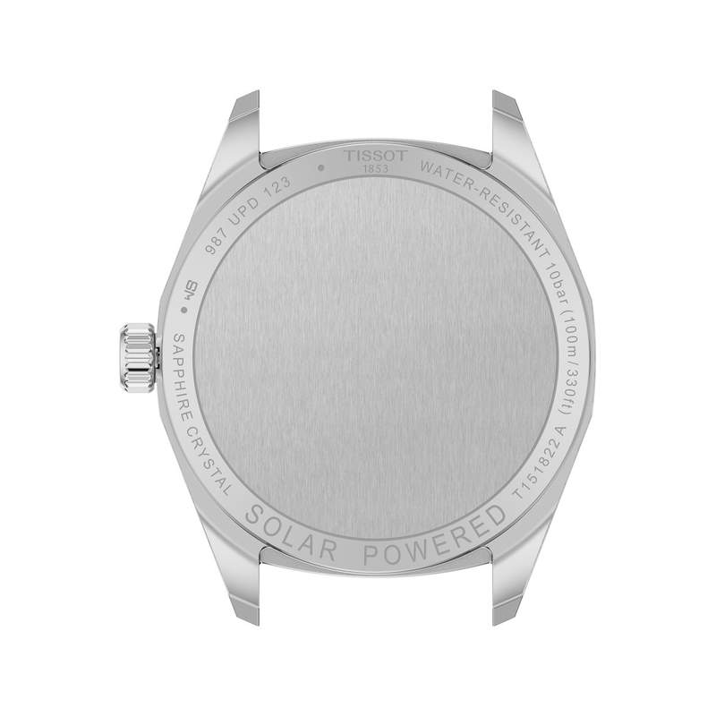 Montre TISSOT T-CLASSIC PRC 100 SOLAR mixte cadran gris bracelet acier inoxydable - vue 3