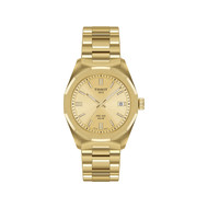 Montre TISSOT prc 100 solar mixte solaire, bracelet acier inoxydable jaune