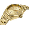 Montre TISSOT prc 100 solar mixte solaire, bracelet acier inoxydable jaune - vue V2