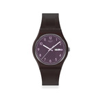 Montre SWATCH essentials mixte bracelet plastique marron - vue 1