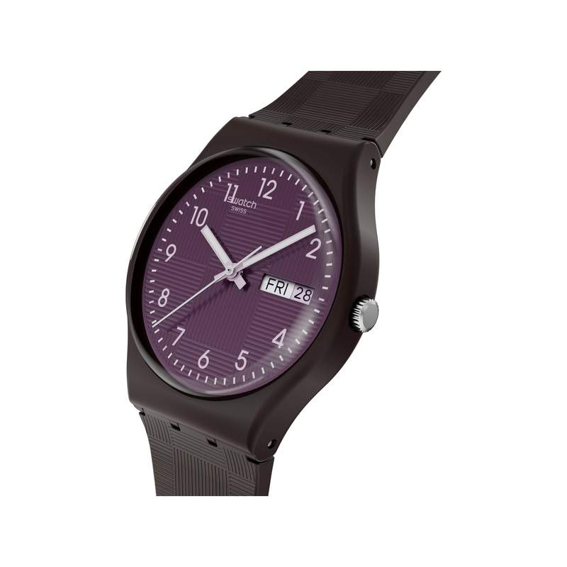 Montre SWATCH essentials mixte bracelet plastique marron - vue 2