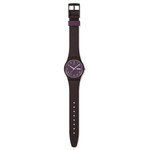 Montre SWATCH essentials mixte bracelet plastique marron - vue D1