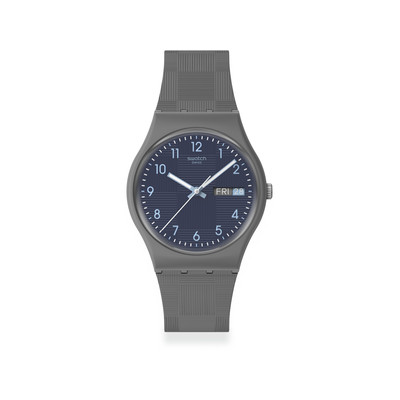Montre SWATCH essentials mixte bracelet plastique gris