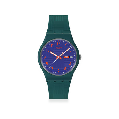 Montre SWATCH essentials mixte bracelet plastique bleu
