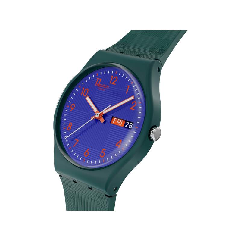 Montre SWATCH essentials mixte bracelet plastique bleu - vue 2
