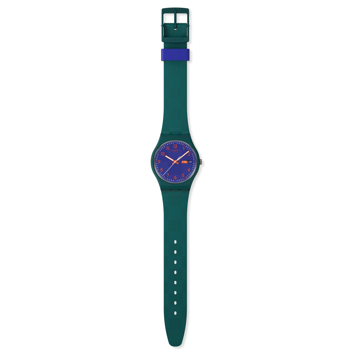 Montre SWATCH essentials mixte bracelet plastique bleu - vue D1