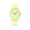Montre SWATCH essentials mixte bracelet plastique jaune - vue V1