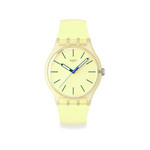 Montre SWATCH essentials mixte bracelet plastique jaune - vue 1