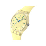 Montre SWATCH essentials mixte bracelet plastique jaune - vue 2