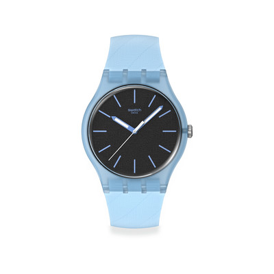 Montre SWATCH essentials mixte bracelet plastique bleu