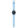 Montre SWATCH essentials mixte bracelet plastique bleu - vue VD1