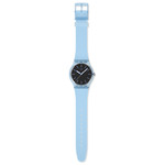 Montre SWATCH essentials mixte bracelet plastique bleu - vue D1