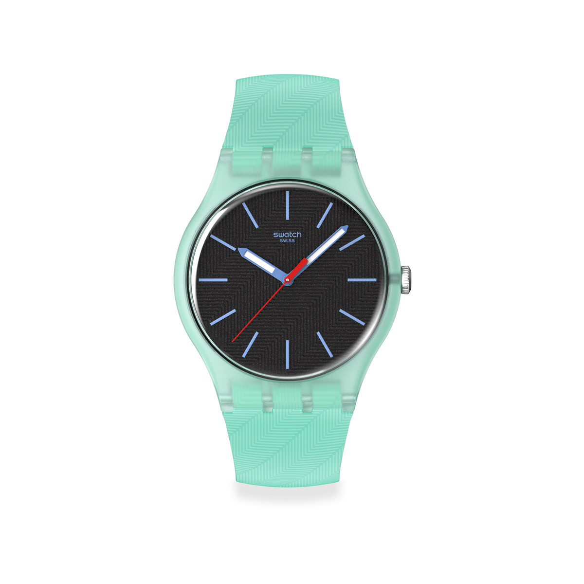 Montre SWATCH essentials mixte bracelet plastique turquoise