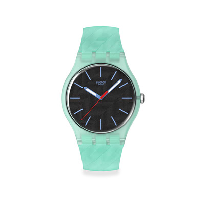 Montre SWATCH essentials mixte bracelet plastique turquoise