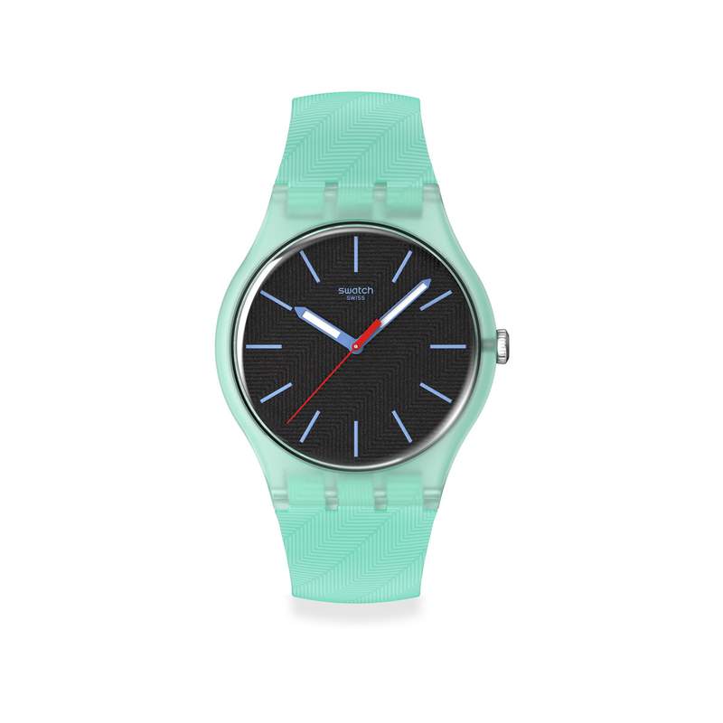 Montre SWATCH essentials mixte bracelet plastique turquoise - vue 1