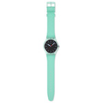 Montre SWATCH essentials mixte bracelet plastique turquoise - vue D1