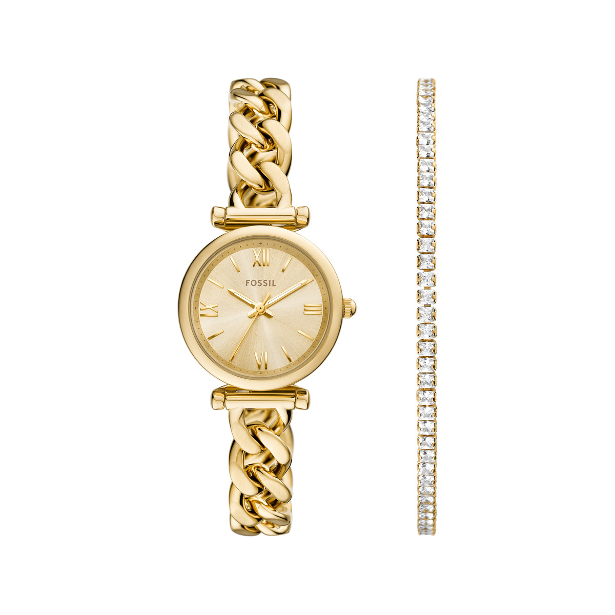Montre FOSSIL carlie mini femme bracelet acier inoxydable doré
