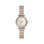 Montre FOSSIL carlie mini femme bracelet acier inoxydable bicolore - vue 1
